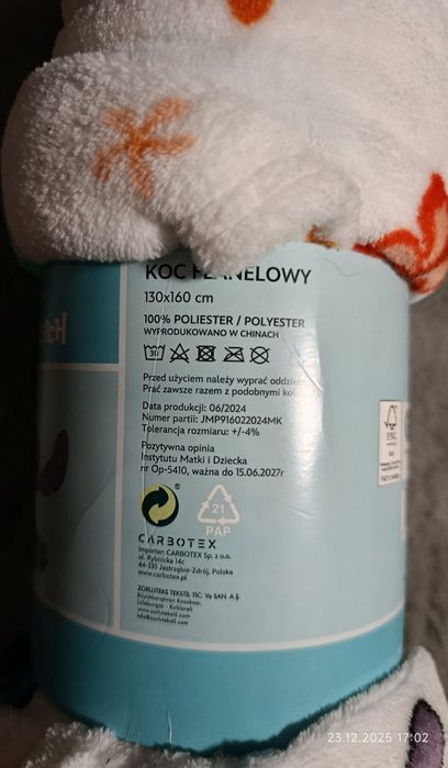 Koc Stitch 130/160cm nowy śliczny