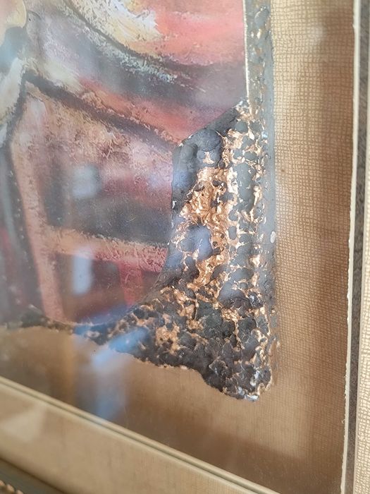 Quadro com obra interior em pedra