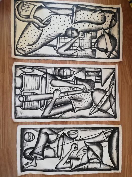 3 telas a preto e branco