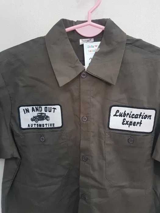 Koszula przebranie amerykański mechanik samochodowy vintage. AM126