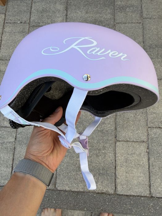 Kask Skateboardowy RAVEN Essto Violet/Mint XS (48-52). Nowy!