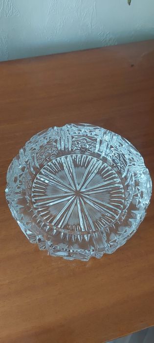 Kryształowa popielnica, popielniczka PRL