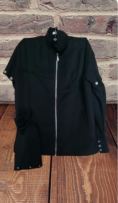 kurtka marynarka pudełkowa odpinane rękawy czarna