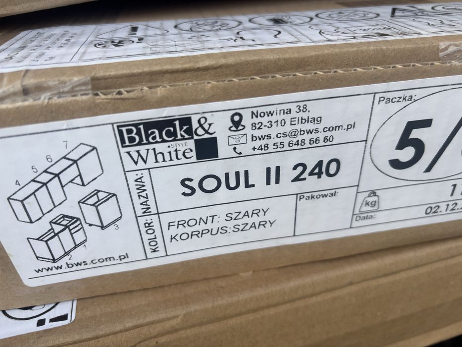 Górne szafki kuchenne NOWE 240 cm