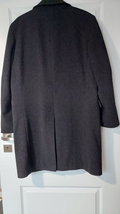 Płaszcz wełniany Biaggini r.48, XL  ciemny grafit