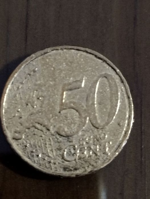 50 cêntimos Estônia com erro cunhagem