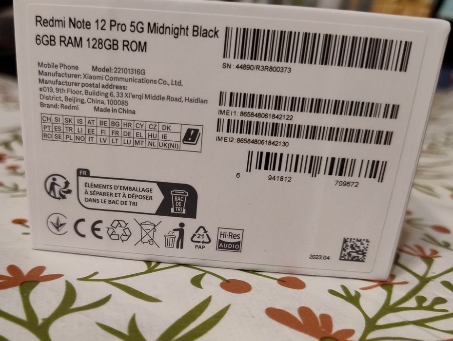 Xiaomi Redmi Note 12 pro 5G 6/128 jak nowy