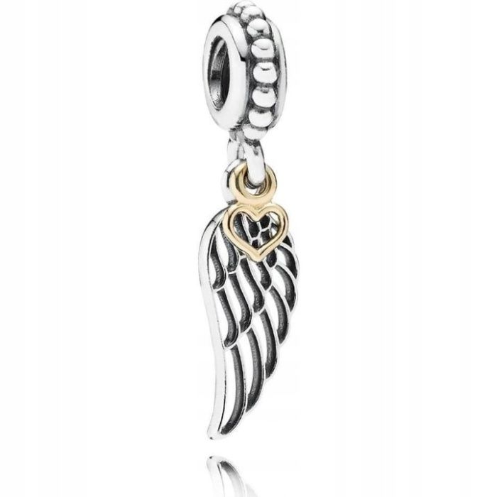 Zawieszki charms do Pandora balon skrzydło różowy fleming srebro S925