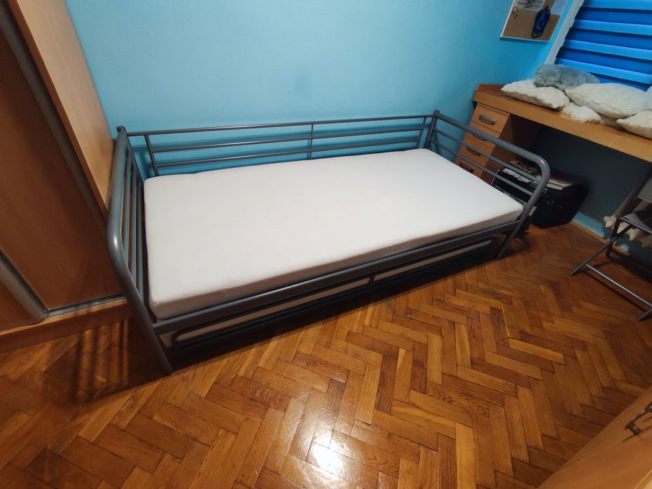 Łóżko podwójne wysuwane 90x200 metalowe