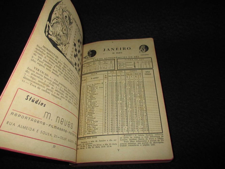 Livro Almanaque Diário de Notícias 3º Ano 1955