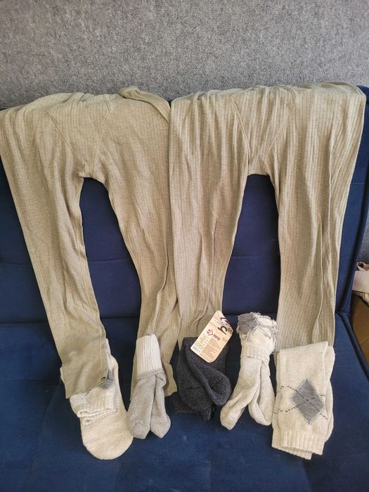 Męskie wełniane skarpety i legginsy termiczne na ferii zimowy