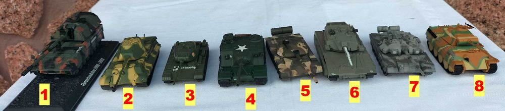 Моделі танків, САУ та бойвих машин різних часів. Масштаб 1:72