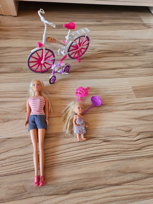 Simba Lalka Steffi Evi Na Rowerze Kask Wycieczka Rower Siodełko Buty