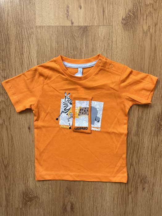 Pomarańczowa koszulka Idexe t-shirt zwierzątka
