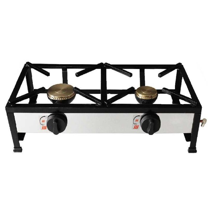 Trempe portátil a gás de 2 queimadores