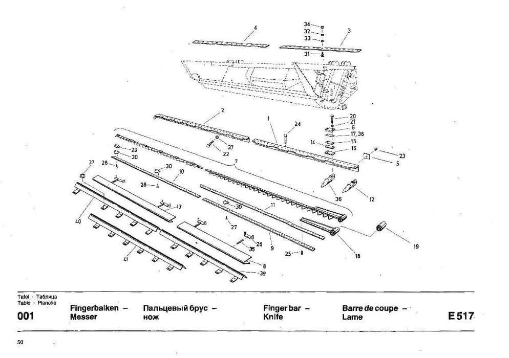 Katalog części do kombajn Fortschritt E-516