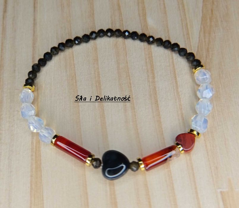 Bransoletka z kamieni naturalnych "Siła i Delikatność"