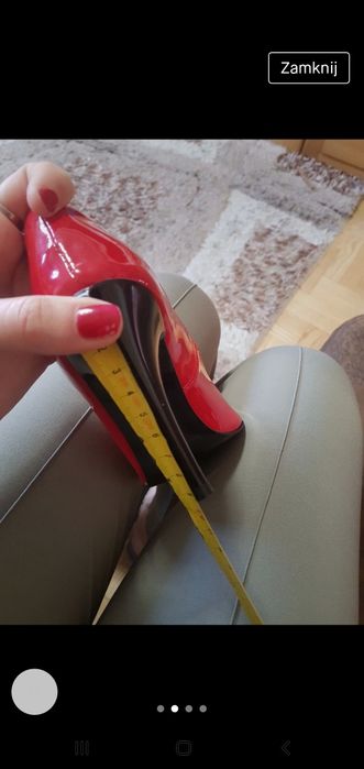 Czerwone szpilki 37 na 36 nowe