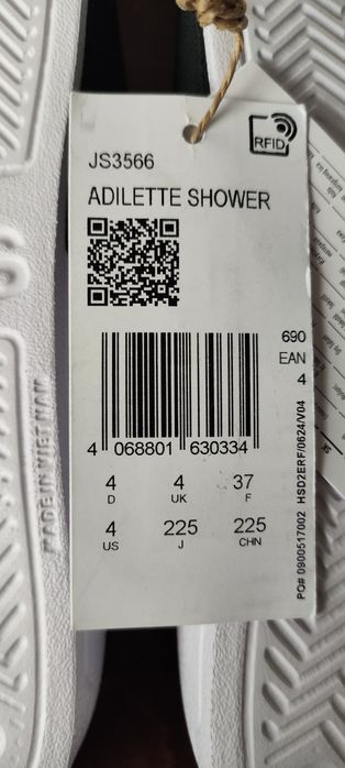Klapki Adidas rozmiar 37