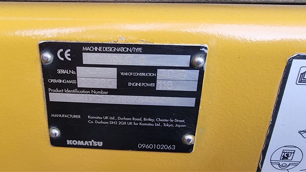 Экскаватор Komatsu PC 210 LC , 2012 г , гус 90 см