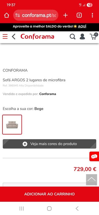 Vendo sofá 2 lugares
