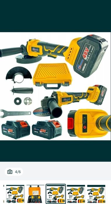 Szlifierka flex akumulatorowa 125mm 48v 2x aku 6ah