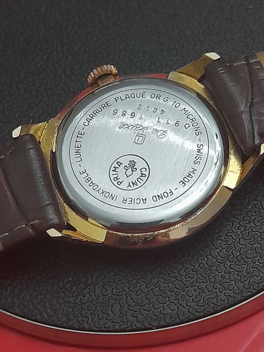 Relógio Vintage  CAUNY Calendário Corda Manual