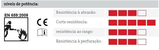 Luvas SEIZ, kevlar, resistência ao corte, couro, de trabalho, Bombeiro