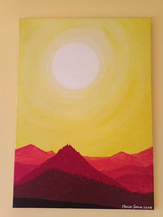 Caramulo IV: (Acrílico e Óleo sobre tela, 70x150cm)