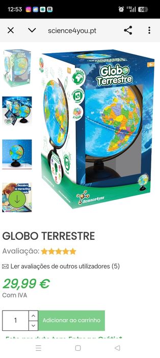 Globo terrestre com luz
