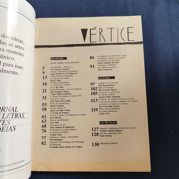 Revista Vértice 71 - Março-Abril 1996