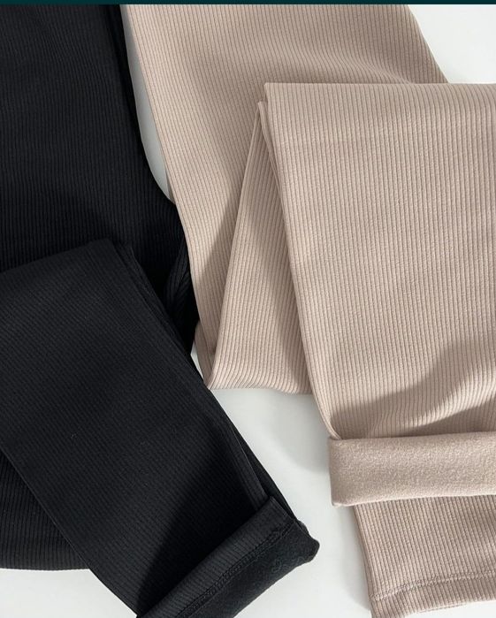 Зимові утеплені (фліс) лосіни рубчик, висока посадка. Якість.Туреччина