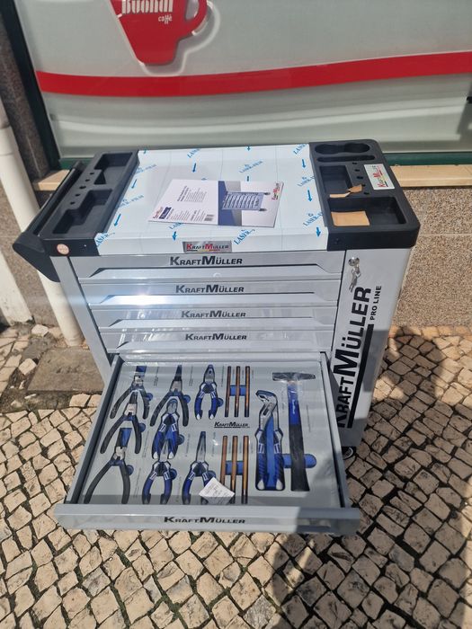 Carrinho de ferramentas 8 gavetas 7 completas novo