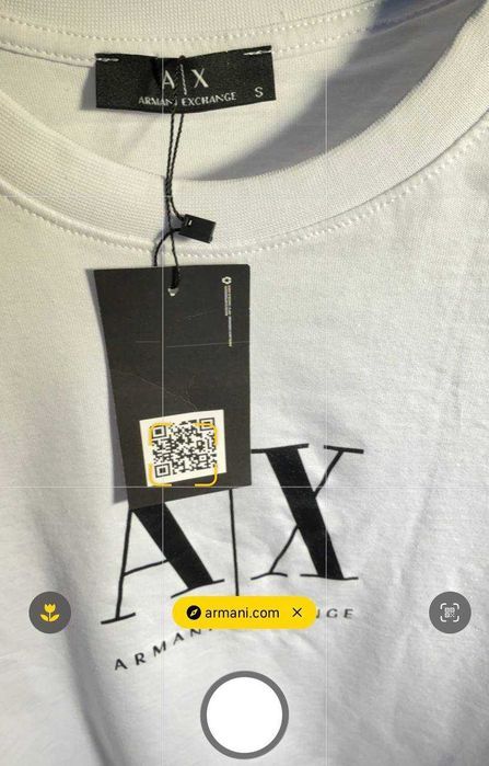 Чоловіча мужская футболка Armani Exchange  White