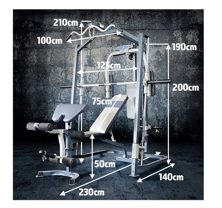 Máquina de musculação smith multifunções
