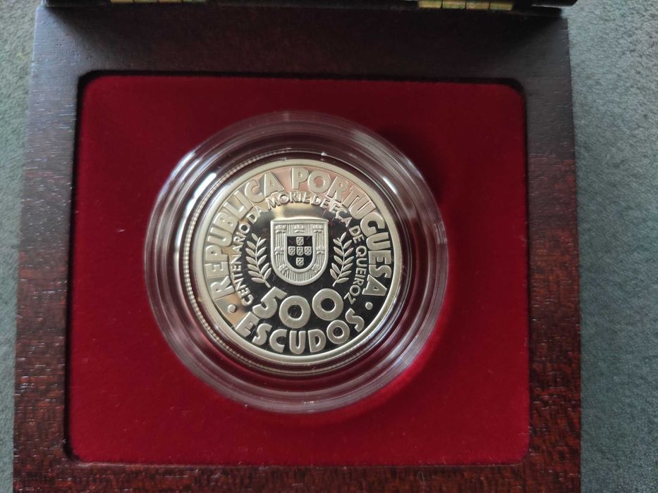Moeda 500$ Proof - Eça de Queiroz