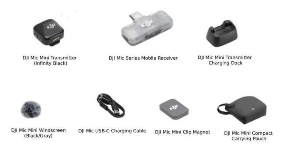 Мікрофон для смартфону • DJI Mic Mini Mobile (1 TX + 1 Mobile RX)