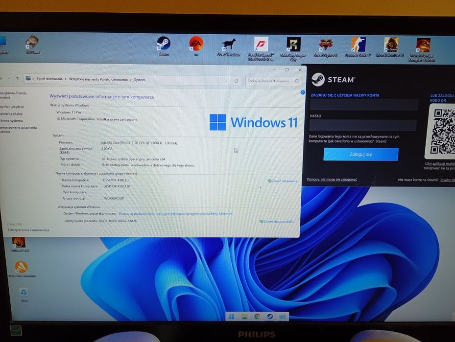 Komputer z monitorem