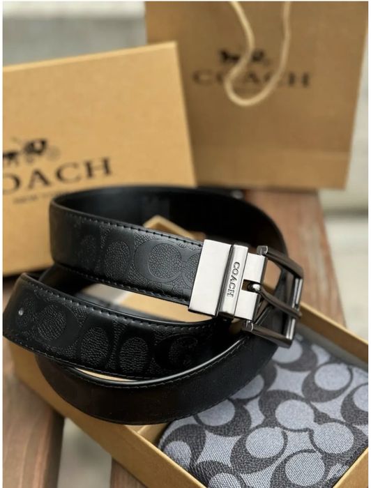 Чоловічий набір Coach/ ремінь + гаманець