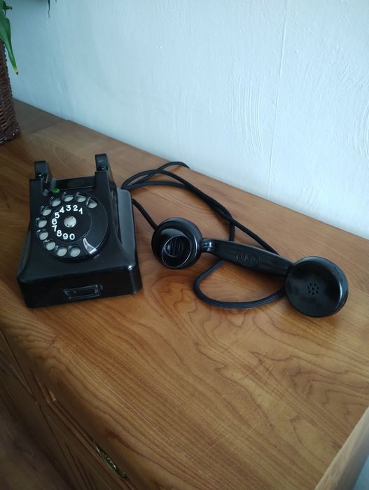 Stary polski ,bakielitowy,stacjonarny  telefon RWT i Siemens
