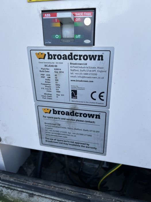 John Deere 3029TF158 Broadcrown generator