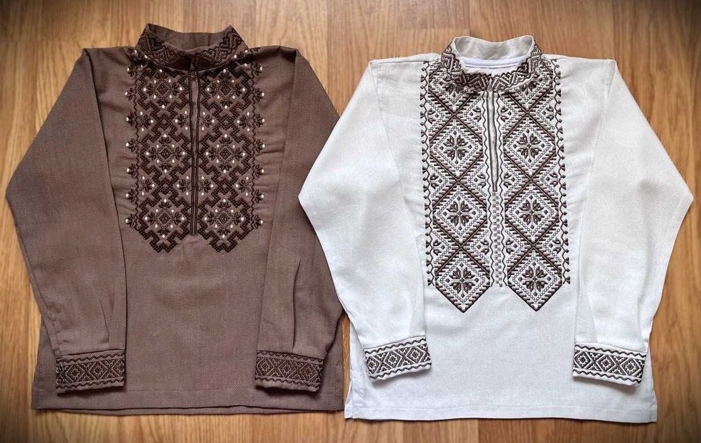 Дитяча вишиванка на хлопчика з довгим рукавом святкова для школи