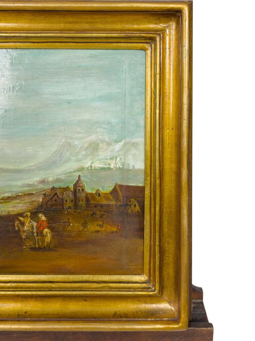 Pintura paisagem cavaleiros | século XIX