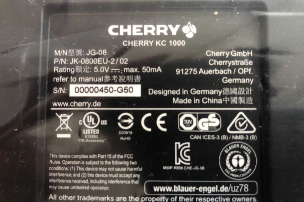 Клавіатура комп'ютерна CHERRY KC 1000, НОВА