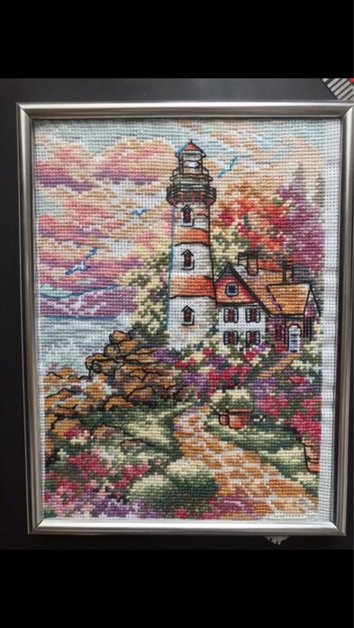 Obraz haftowany, haft krzyzykowy