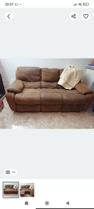 Sofa 3 lugares com 2 reclináveis