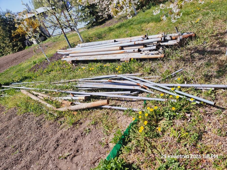 Rury stalowe grube na konstrukcję, złom