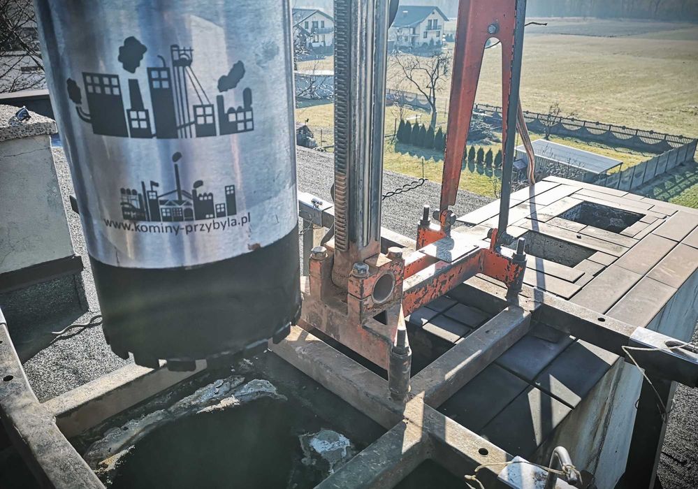 Frezowanie komina wkład ceramiczny rozwiercanie naprawa komina