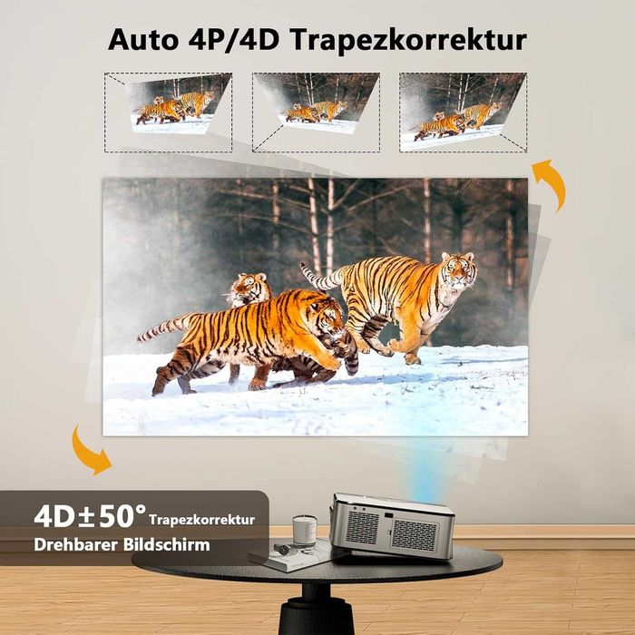 Projektor kina domowego 4K 18000l LED Full HD Android 9.0 5G WiFi Bluetooth