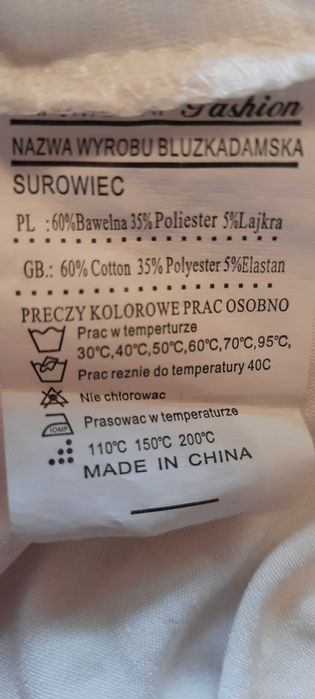 Biała bluzka koronkowa damska rozm L/XL